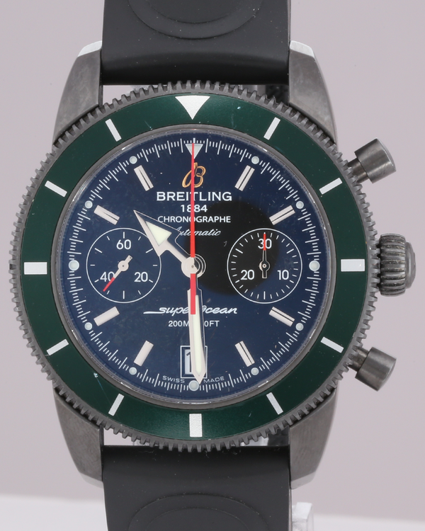 No Reserve - 2015 Breitling Superocean Heritage Chronograph L.E. 44MM Black Dial Rubber Strap (M23370D3/BB81)