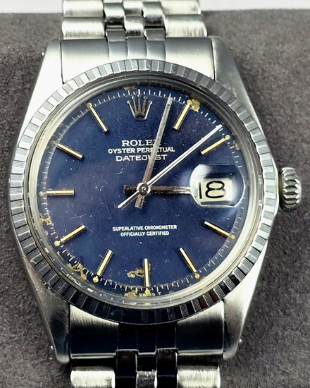 No Reserve - 1974 Rolex Datejust 36MM Blue Dial Jubilee Bracelet (1603)
