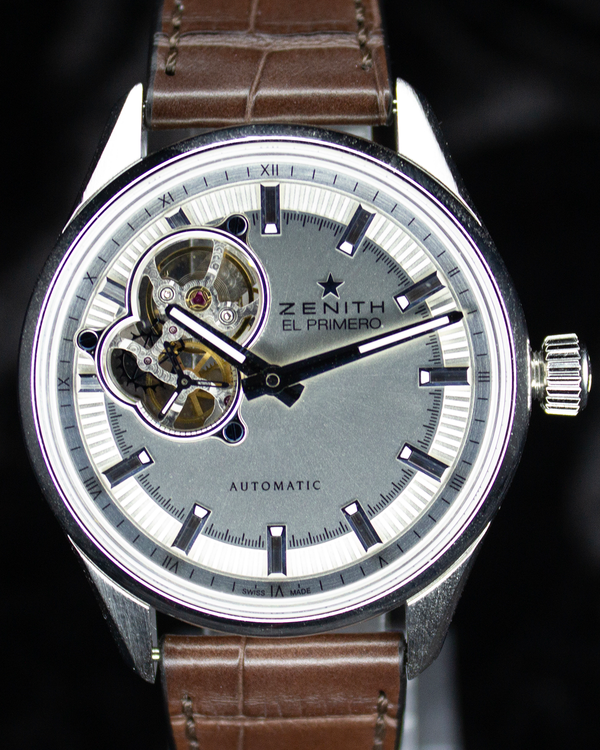 2017 Zenith El Primero Synopsis 40MM Silver Dial Leather Strap (03.2170.4613/02.C713)