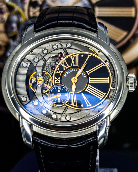 2016 Audemars Piguet Millenary 4101 47MM Skeleton Dial Leather Strap (15350ST.OO.D002CR.01)