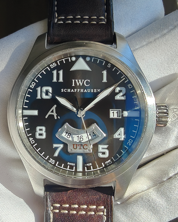 IWC Schaffhausen Pilot "Saint-Exupery" L.E. 44MM Black Dial Leather Strap (IW326104)
