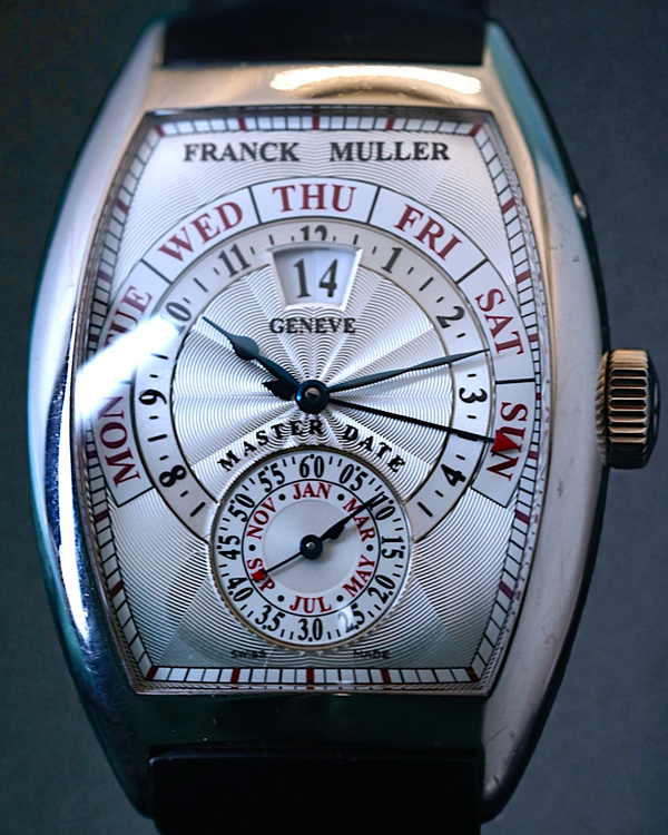 Franck Muller Master Grand Date Retrograde 40MM Silver Dial Leather Strap (8880 GD)