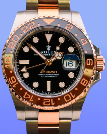 2025 Rolex GMT-Master II "Rootbeer" 40MM Black Dial Two-Tone Oyster Bracelet (126711CHNR)