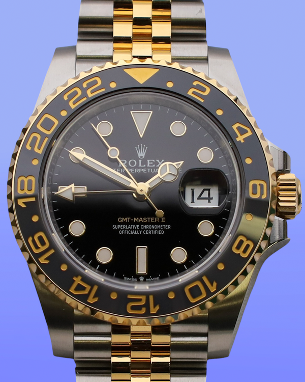 2025 Rolex GMT-Master II "Bumblebee" 40MM Black Dial Two-Tone Jubilee Bracelet (126713GRNR)