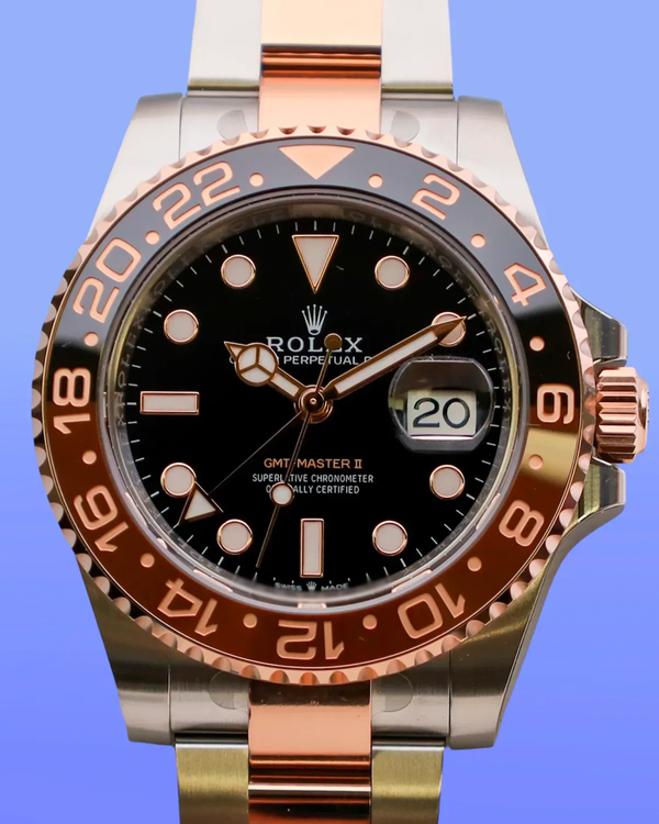 2025 Rolex GMT-Master II "Rootbeer" 40MM Black Dial Two-Tone Oyster Bracelet (126711CHNR)