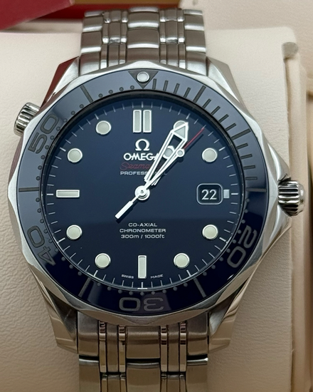 No Reserve - 2021 Omega Seamaster Diver 300M 41MM Blue Dial Steel Bracelet (212.30.41.20.03.001)
