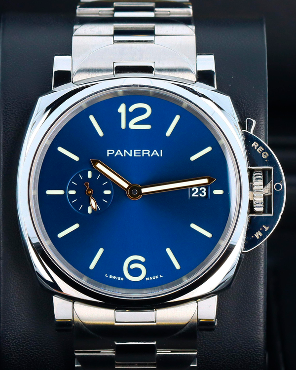Panerai Luminor Due 42MM Blue Dial Steel Bracelet (PAM01124)