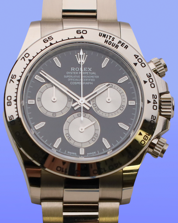 2025 Rolex Cosmograph Daytona "Baby LeMans" 40MM Black Dial White Gold Oyster Bracelet (126509)