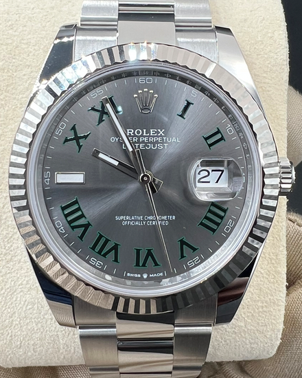 2025 Rolex Datejust "Wimbledon" 41MM Slate Dial Oyster Bracelet (126334)