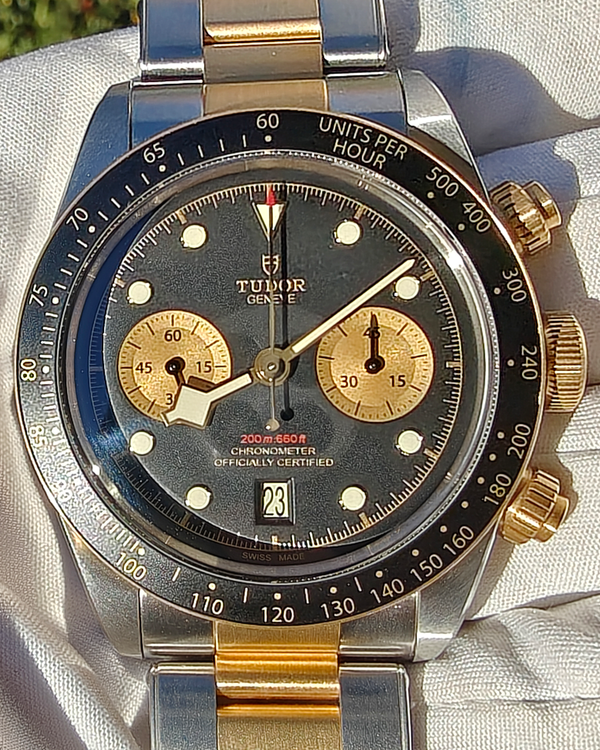 2025 Tudor Black Bay Chrono S&G 41MM Black Dial Two-Tone Bracelet (79363N)