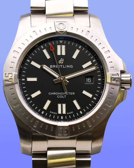 No Reserve - 2020 Breitling Colt 44MM Black Dial Steel Bracelet (A17388101B1A1)