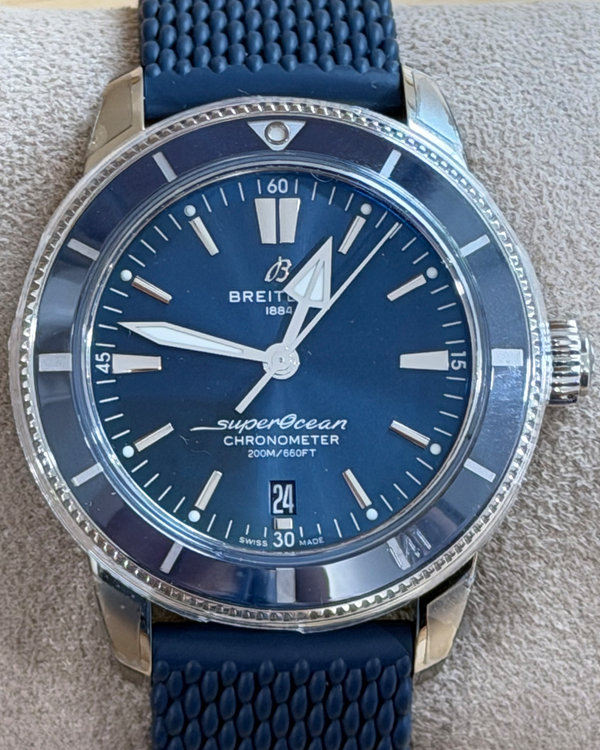 2023 Breitling Superocean Heritage II 44MM Blue Dial Rubber Strap (AB2030)