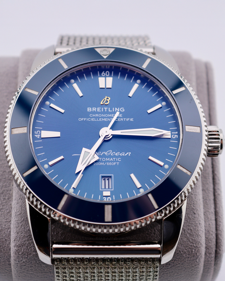 2022 Breitling Superocean Heritage II 46MM Blue Dial Steel Bracelet (AB2020)