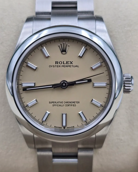 2025 Rolex Oyster Perpetual 31MM Beige Dial Oyster Bracelet (277200)
