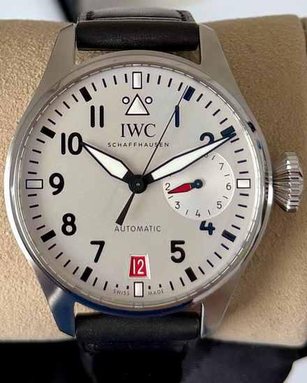 2021 IWC Schaffhausen Pilot "Las Vegas" L.E. 46.2MM Silver Dial Leather Strap (IW501014)