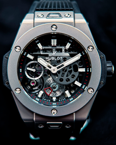 2018 Hublot Big Bang Meca-10 45MM Skeleton Dial Rubber Strap (414.NI.1123.RX)