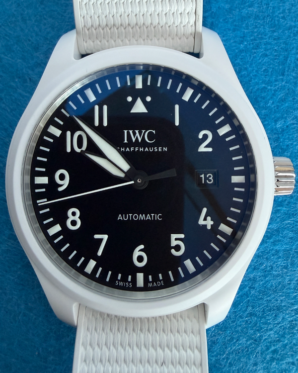 2025 IWC Schaffhausen Pilot's Watch Top Gun “Lake Tahoe” 41MM Black Dial Rubber Strap (IW328104)
