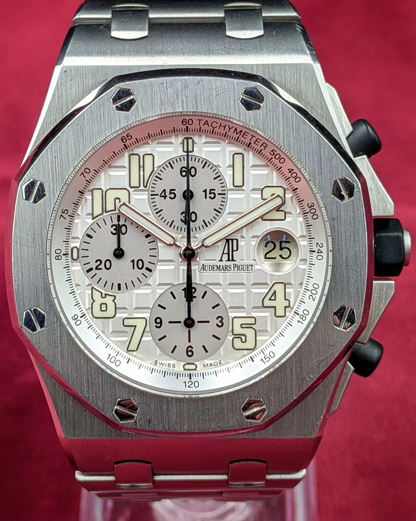 2012 Audemars Piguet Royal Oak Offshore Chronograph 42MM Silver Dial Steel Bracelet (25721ST.OO.1000ST.07.A)