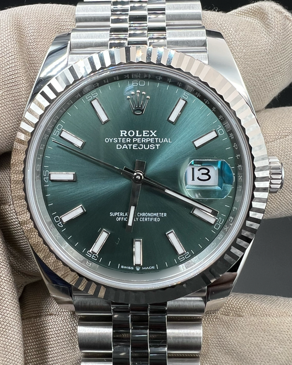 2026 Rolex Datejust 41MM Mint Green Dial Jubilee Bracelet (126334)