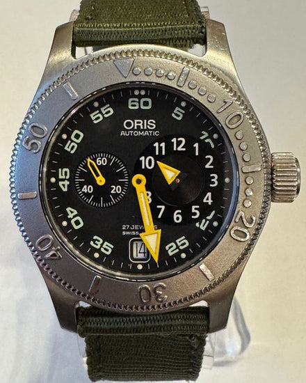 Oris Big Crown Divers Regulator 40MM Black Dial Aftermarket Textile Strap (649-7502-41-64)