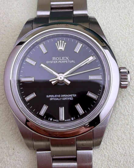2022 Rolex Oyster Perpetual 28MM Black Dial Oyster Bracelet (276200)