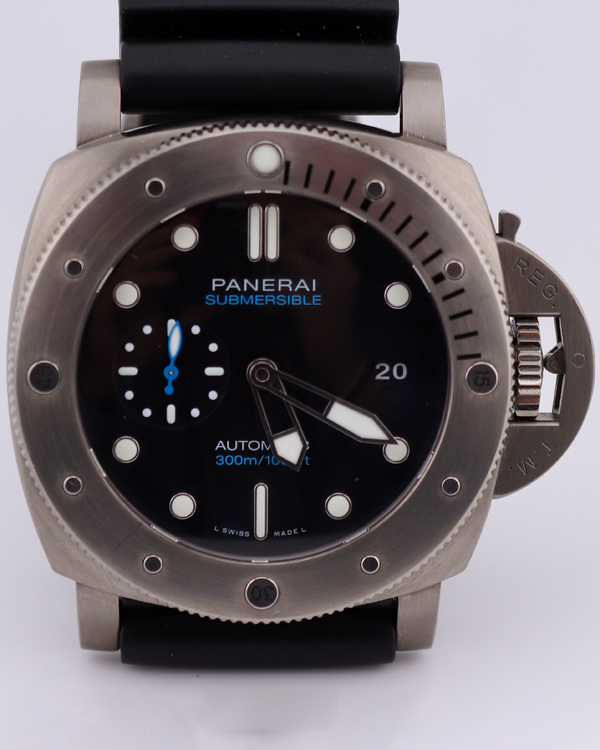 2019 Panerai Submersible Luminor 1950 3 Days 47MM Black Dial Rubber Strap (PAM01305)