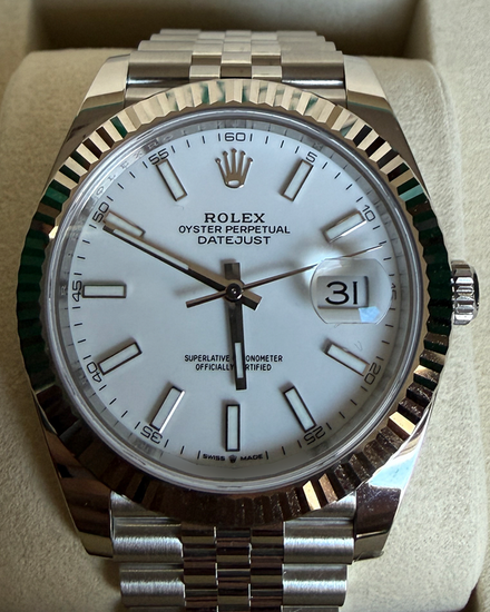 2025 Rolex Datejust 41MM White Dial Jubilee Bracelet (126334)