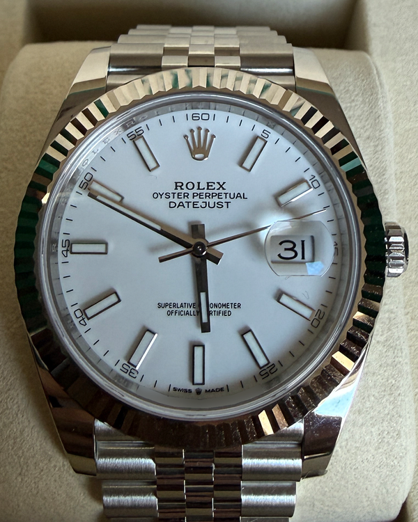 2025 Rolex Datejust 41MM White Dial Jubilee Bracelet (126334)
