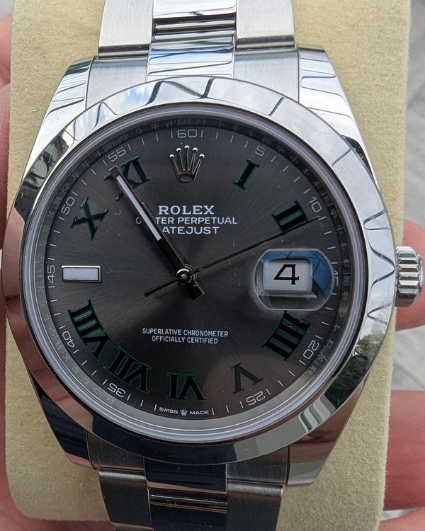 2020 Rolex Datejust "Wimbledon" 41MM Slate Dial Oyster Bracelet (126300)