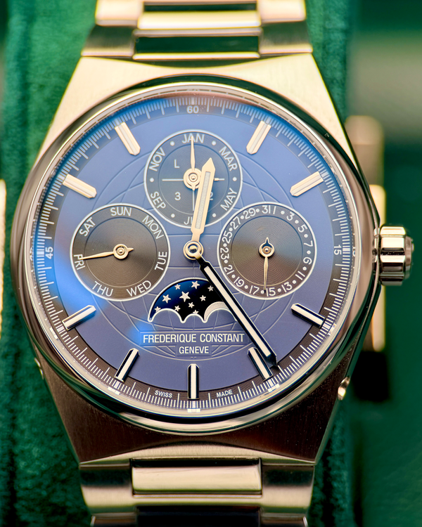 2024 Frederique Constant Slimline Perpetual Calendar Highlife L.E. 41MM Blue Dial Steel Bracelet (FC-775G4NH6B)