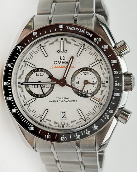 2021 Omega Speedmaster Racing 44.25MM White Dial Steel Bracelet (329.30.44.51.04.001)