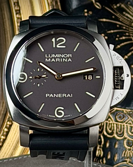 2013 Panerai Luminor Marina 1950 3 Days 44MM Brown Dial Rubber Strap (PAM00351)