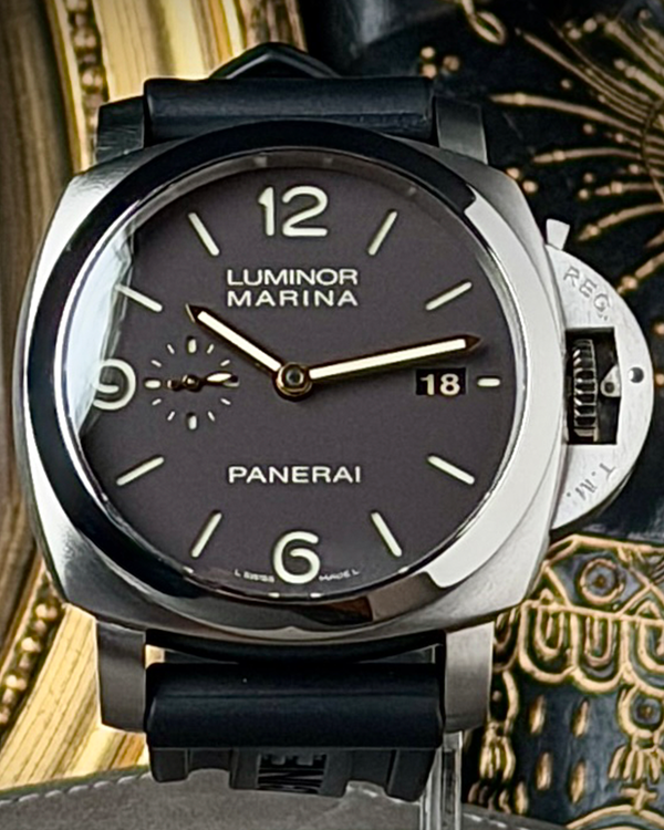 2013 Panerai Luminor Marina 1950 3 Days 44MM Brown Dial Rubber Strap (PAM00351)