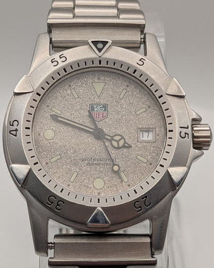 Tag Heuer Professional 37MM Quartz Grey "Granite" Dial Steel Bracelet (WD1211)