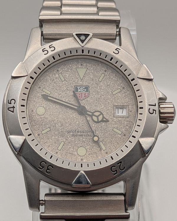 Tag Heuer Professional 37MM Quartz Grey "Granite" Dial Steel Bracelet (WD1211)