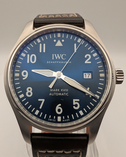 2020 IWC Schaffhausen Pilot Mark XVIII "Le Petit Prince" 40MM Blue Dial Leather Strap (IW327004)