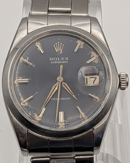 Rolex Oyster Precision Date 34MM Black Dial Oyster Bracelet (6694)