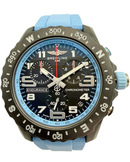 2025 Breitling Endurance Pro 44MM Quartz Black Dial Rubber Strap (X82310)