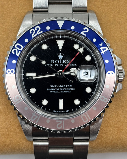 1996 (T Serial) Rolex GMT-Master "Pepsi" 40MM Black Dial Oyster Bracelet (16700)