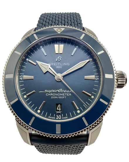 2025 Breitling Superocean Heritage B20 44MM Blue Dial Rubber Strap (AB2030161C1S1)