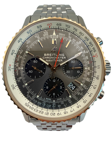 2019 Breitling Navitimer 1 B01 Chronograph 43MM Grey Dial Steel Bracelet (UB0121211F1A1)