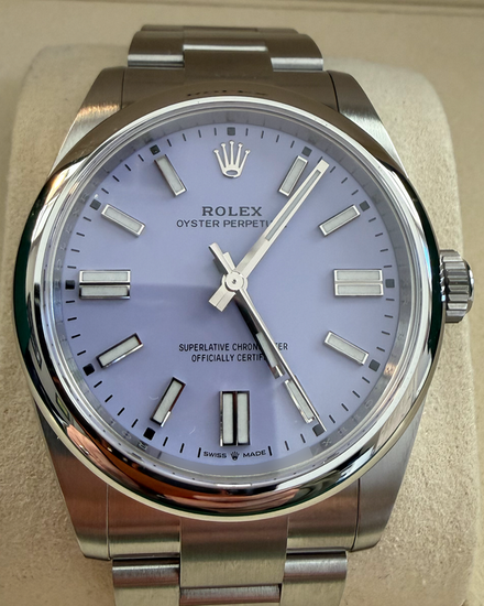 2025 Rolex Oyster Perpetual 41MM Lavender Dial Oyster Bracelet (134300)