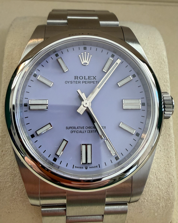 2025 Rolex Oyster Perpetual 41MM Lavender Dial Oyster Bracelet (134300)