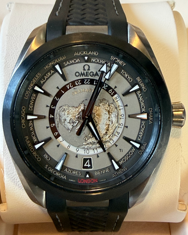 2024 Omega Seamaster Aqua Terra Worldtimer 43MM Grey Dial Rubber Strap (220.92.43.22.99.001)