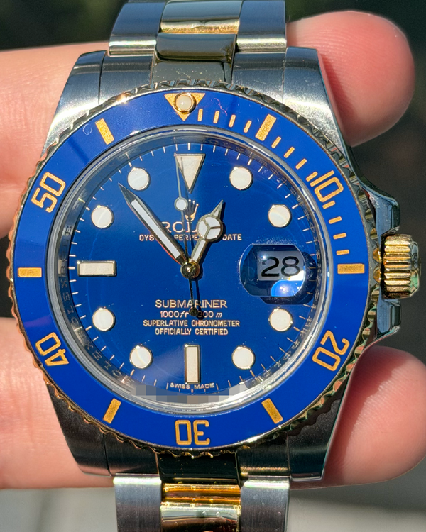2012 Rolex Submariner Date "Bluesy" 40MM Blue Dial Two-Tone Oyster Bracelet (116613LB)