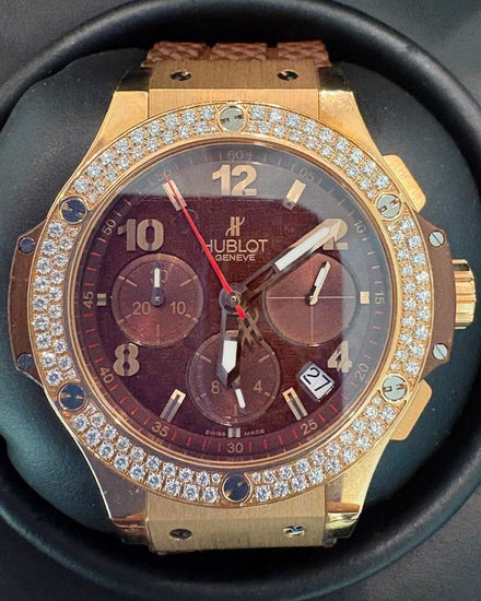 2009 Hublot Big Bang "Cappuccino" 41MM Brown Dial Rubber Strap (341.PC.1007.RX)