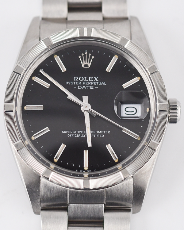 Rolex Oyster Perpetual Date 34MM Black Dial Oyster Bracelet (15010)