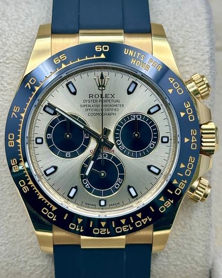 2020 Rolex Cosmograph Daytona 40MM Champagne Dial Rubber Strap (116518LN)