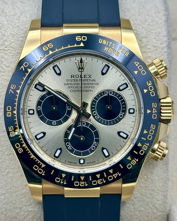 2020 Rolex Cosmograph Daytona 40MM Champagne Dial Rubber Strap (116518LN)