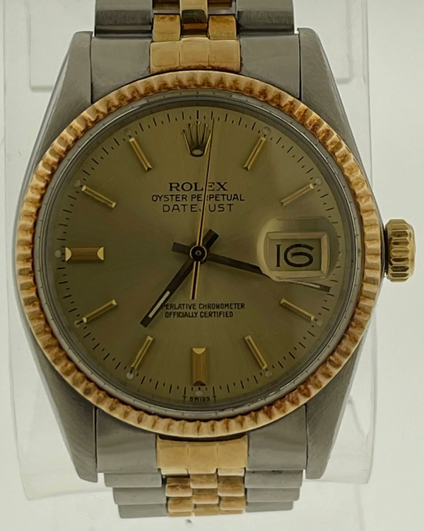Rolex Datejust 36MM Champagne Dial Two-Tone Jubilee Bracelet (16013)